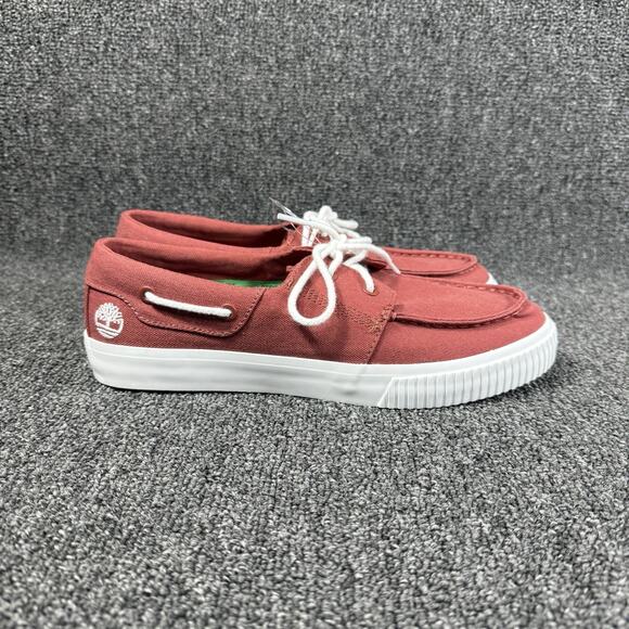Timberland Mylo Bay Lace Up Shoes Red Casual Canvas Mens Size 8.5 - Picture 1 of 7